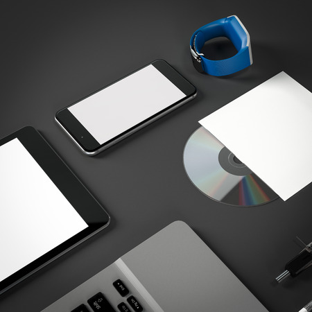 Mockup business template. High resolution. 3D renderの写真素材