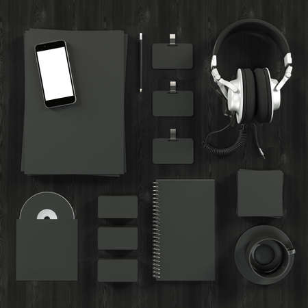 Mockup business template. High resolution. 3D renderの写真素材