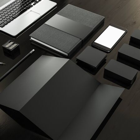 Mockup business template. High resolution. 3D renderの写真素材