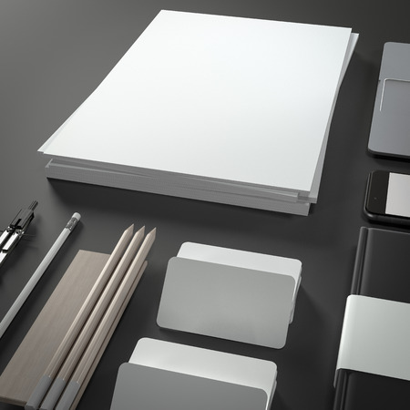 Mockup business template. High resolution. 3D render