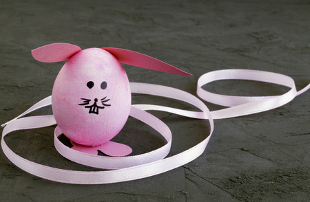 Easter colored eggs on the grey background.
の写真素材