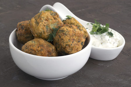 Arabic food, falafel. Balls of chickpeas deep-fried.
の写真素材