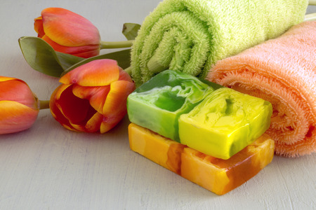 Natural, beautiful, floral and fragrant handmade soap.
の写真素材