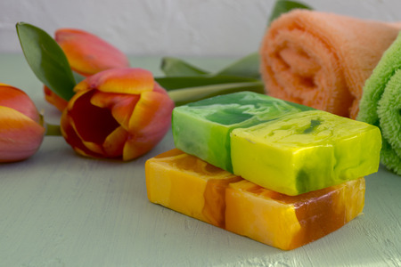 Natural, beautiful, floral and fragrant handmade soap.
の写真素材