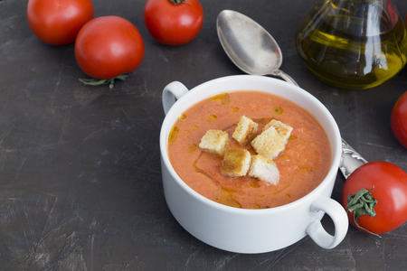 Traditional cold gazpacho soup. Spanish, Mediterranean cuisine.
の写真素材
