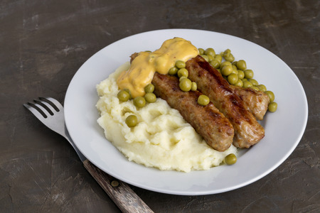 Bangers And Mash. Traditional British Dishes.
の写真素材