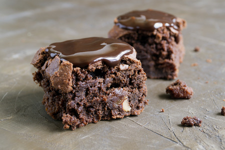 Brownie. Dark chocolate cakes, Baked from the oven, cut.
の写真素材