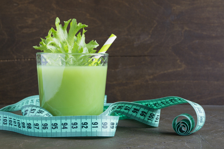 Useful vegetable juice from green vegetables. detox.の写真素材