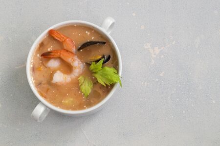 vegetable soup with seafood. traditional Asian dish
の写真素材