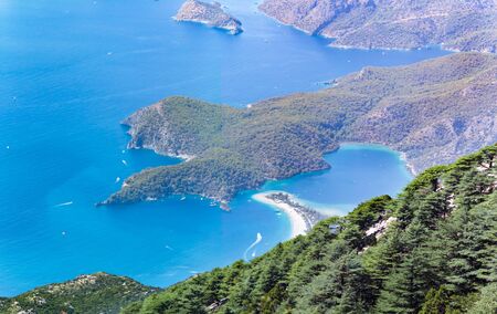 oludeniz lagoon in sea landscape view of beach