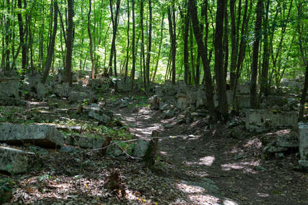 Old Karaite cemetery at Chufut-Kale near Bakhchisarai. Crimea