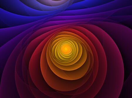 This is beautiful fractal spiral, that was generated.の写真素材