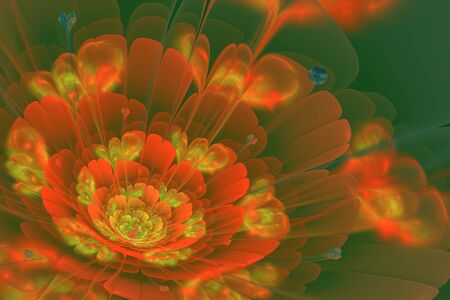   3D flower fractal  background.の写真素材