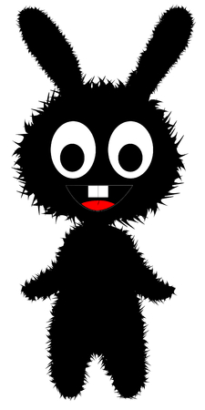 On this illustration is beautiful cute rabbit.のイラスト素材