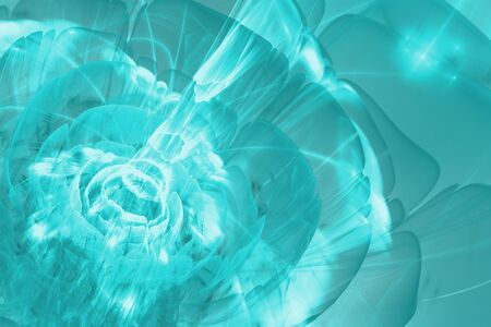 On this picture is blue fractal flower design background.の写真素材