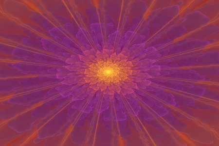 This is fractal flower, that can be used as wallpaper on something else.の写真素材
