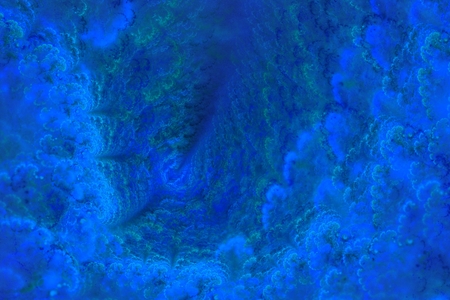 You can see blue Fractal floral background with a lot of curls and edges.の写真素材