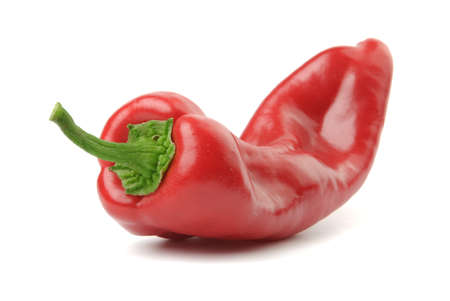 Red pepper. Isolated over whiteの写真素材