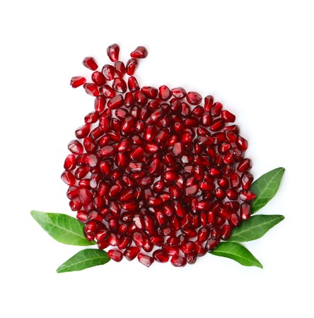 Whole fruit shaped pomegranate seedsの写真素材