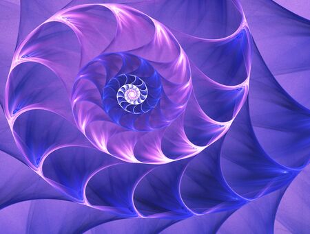 Abstract fractal snail . Graphic . Background . Purple , blue