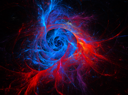 Space series . Composition fractal vortex with a metaphorical connection with the universe , space, astronomy, science. On a black backgroundの写真素材