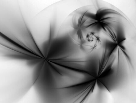 Fractal art background for creative design. Decoration for card, poster, cover booklet. Abstract texture. Psychedelic. Black and white fractalの写真素材