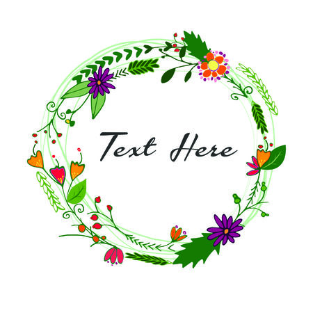 flower frameのイラスト素材