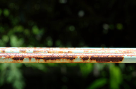 a rusty weathering steel in outdoorの写真素材