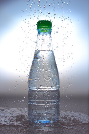 beautiful fresh drinking water bottle for presentの写真素材