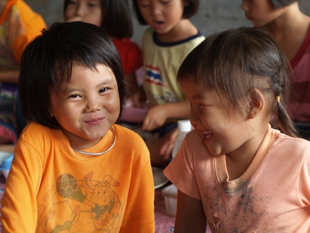 CHIANG MAI, THAILAND - JUN  12  Poor children in countryside on June 12, 2009 in Chiang Mai, Thailand  のeditorial素材