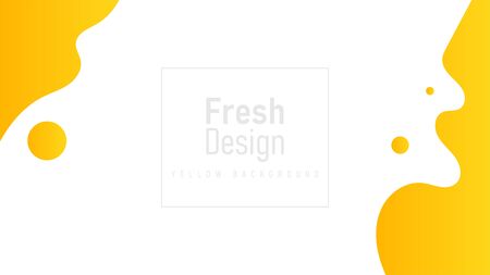 Creative minimal fresh design geometric background space. Dynamic shapes composition.Trendy gradient spirit yellow color.のイラスト素材