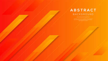 Abstract 3D modern circle layer orange background. Minimalist composition design vector illustration.のイラスト素材