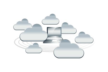 Connect data everywhere with cloudのイラスト素材