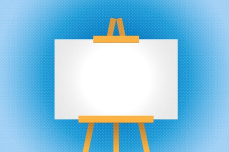 Art Stand with blank canvasのイラスト素材
