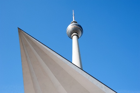Berlin - Alexanderplatz - TV towerのeditorial素材