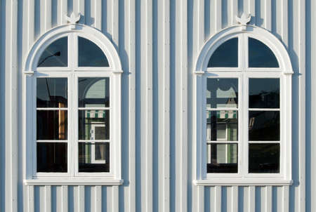 The West Island, look at the new church in the port city Stykkisholmur in the north of Snaefellsnes