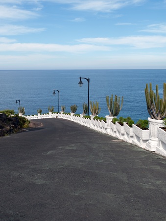 La Palma, the coastal road to Charco Azul, in the northeast of the islandの写真素材