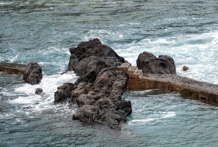 La Palma 2013, natural swimming pools Fajana in the region of Barloventoの写真素材
