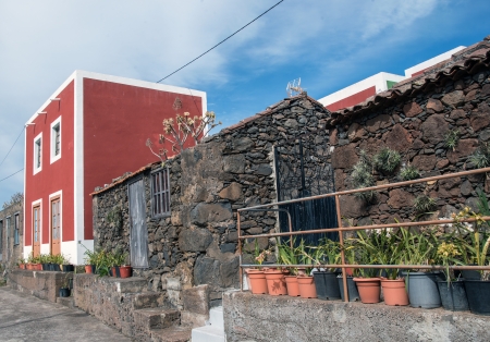 Mountain Village Tablado in the north of La Palmaの写真素材