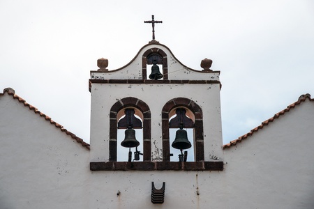 church portal in Santo Domingo de Garafia in the north of La Palmaの写真素材
