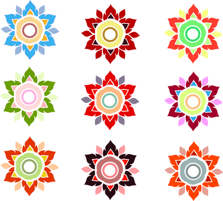vector of Lai Thai Flower lai thai asiaのイラスト素材