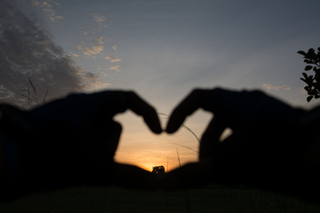 sunset loveの写真素材