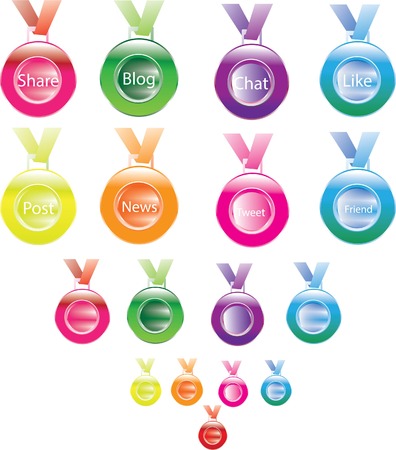 social, media, vector, design buttonのイラスト素材