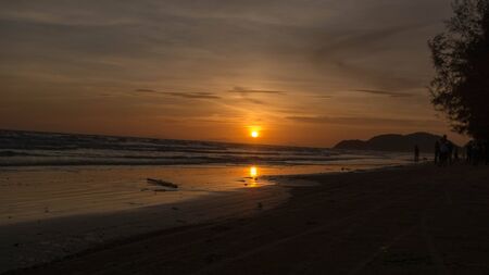 Beautiful sunset over the ocean. Naturalの写真素材