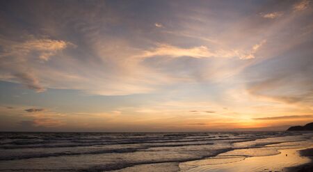 Beautiful sunset over the ocean. Naturalの写真素材