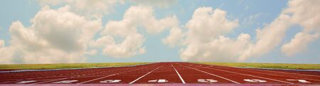 Running track with lanes