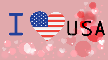 set of american flag iconsのイラスト素材
