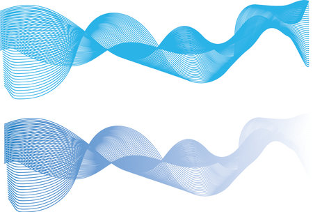 Abstract background of wavy transparent  wave on white background, design elementのイラスト素材