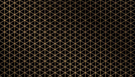 Elegant stylish hexagon line pattern background. Gold hexagon lines wallpaper. Vector illustration.