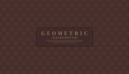 Geometric dark brown background with repetitive square pattern seamless. Vintage color concept. Vector illustration.のイラスト素材